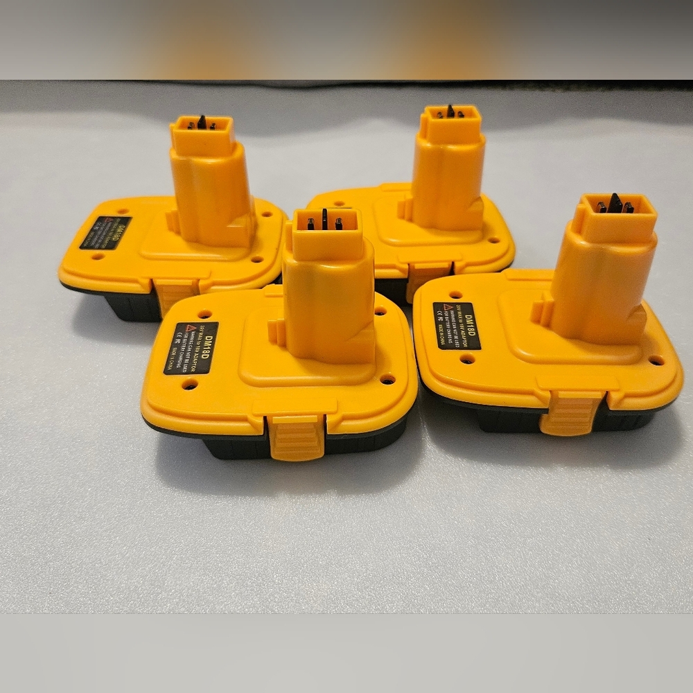 Yellow and Black Dewalt (Fits) Tool Battery Conversion Packs Set Of 4
